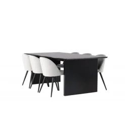 Spisebordssæt Vail med Spisebordsstole i fløjl