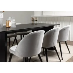 Spisebordssæt Vail med Spisebordsstole i fløjl