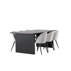 Spisebordssæt Vail med Spisebordsstole i fløjl