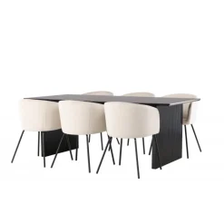 Spisebordssæt Vail med Spisebordsstole Berit