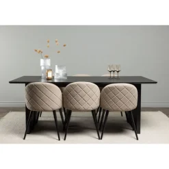 Spisebordssæt Vail med Velvet Spisebordsstole