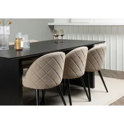 Spisebordssæt Vail med Velvet Spisebordsstole