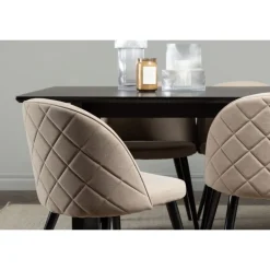 Spisebordssæt Vail med Velvet Spisebordsstole