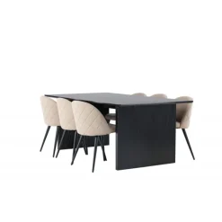 Spisebordssæt Vail med Velvet Spisebordsstole