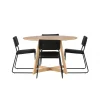 Spisebordssæt Yadikon med stole Kenth - Sort og Brun
