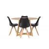 Spisebordssæt Yadikon med Zeno stole - Sort og Brun