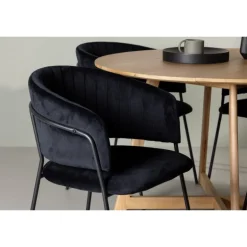 Spisebordssæt Yadikon med Selma stole - Sort og Brun