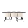 Spisebordssæt Ystad med Berit Spisebordsstole - Beige og Sort