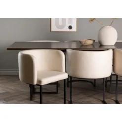 Spisebordssæt Ystad med Simrishamn Spisebordsstole - Beige og Mocca