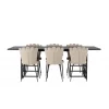 Spisebordssæt Ystad med Spisebordsstole Limhamn - Beige og Sort