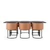 Spisebordssæt Ystad med Spisebordsstole Simrishamn - Sort og Brun