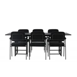Spisebordssæt Ystad med Spisebordsstole Yesterday - Sort