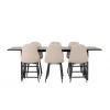 Spisebordssæt Ystad med Spisebordsstolene Polar - Beige og Mocca