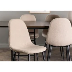 Spisebordssæt Ystad med Spisebordsstolene Polar - Beige og Mocca
