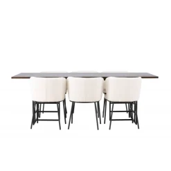 Spisebordssæt Ystad med Spisebordsstole Edina