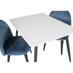 Spisebordsæt Polar med Spisebordsstole i Velour