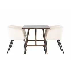 Spisestuesæt Kaseindon med Berit Spisebordsstole - Beige og Mørkebrun