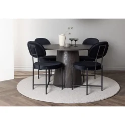Spisestuesæt Lanzo med stole Stella - Sort