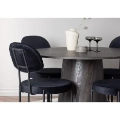 Spisestuesæt Lanzo med stole Stella - Sort