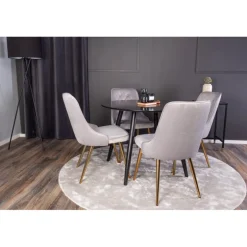 Spisestuesæt Plaza med stole Velvet Deluxe