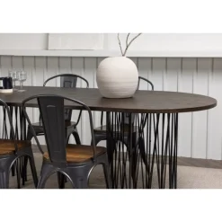 Spisestuesæt Stone med stole Tempe - Mocca og Valnød