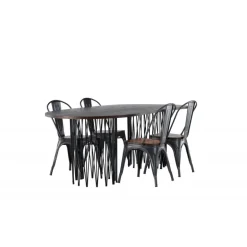 Spisestuesæt Stone med stole Tempe - Mocca og Valnød