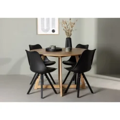 Spisestuesæt Yadikon med stole Zeno - Sort og Brun