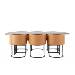 Spisestuesæt Ystad med Spisebordsstolene Simrishamn - Brun