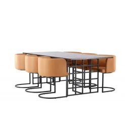 Spisestuesæt Ystad med Spisebordsstolene Simrishamn - Brun