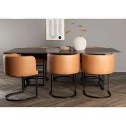 Spisestuesæt Ystad med Spisebordsstolene Simrishamn - Brun