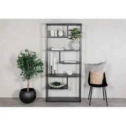 Staal Reol 85 x 188 cm - Sort