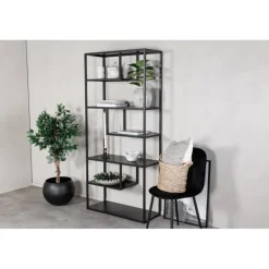 Staal Reol 85 x 188 cm - Sort