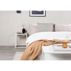 Staal Sidebord - Hvid