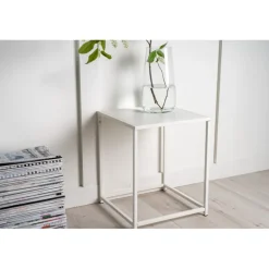 Staal Sidebord - Hvid