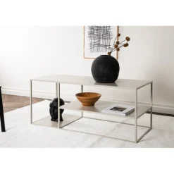 Staal Sofabord 120cm - Beige