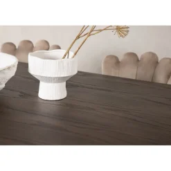 Sten Oval Spisebordssæt - Beige og Mocca