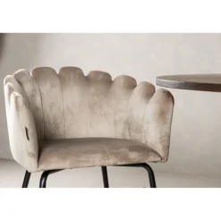 Sten Oval Spisebordssæt - Beige og Mocca