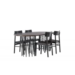 Sten Ovalt Spisebordssæt, Montros