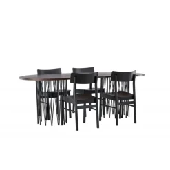 Sten Ovalt Spisebordssæt, Montros