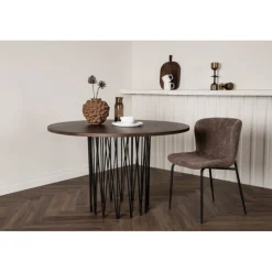 Sten Rundt Rundt spisebord - Sort og Mocca