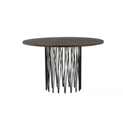 Sten Rundt Rundt spisebord - Sort og Mocca