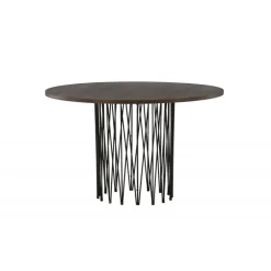 Sten Rundt Rundt spisebord - Sort og Mocca