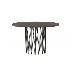 Sten Rundt Rundt spisebord - Sort og Mocca