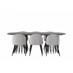 Sten Spisestuesæt - Grå og Mocca