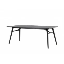 Stilfuldt Spisebord - Sort og Light Brushed