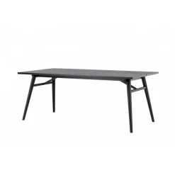 Stilfuldt Spisebord - Sort og Light Brushed