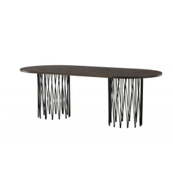 Stone oval Ovalt spisebord - Sort og Mocca