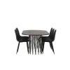 Stone Oval Spisebordssæt - Sort og Mocca