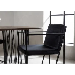 Stone Oval Spisebordsæt - Sort og Mocca