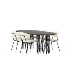 Stone Ovalt spisebordssæt